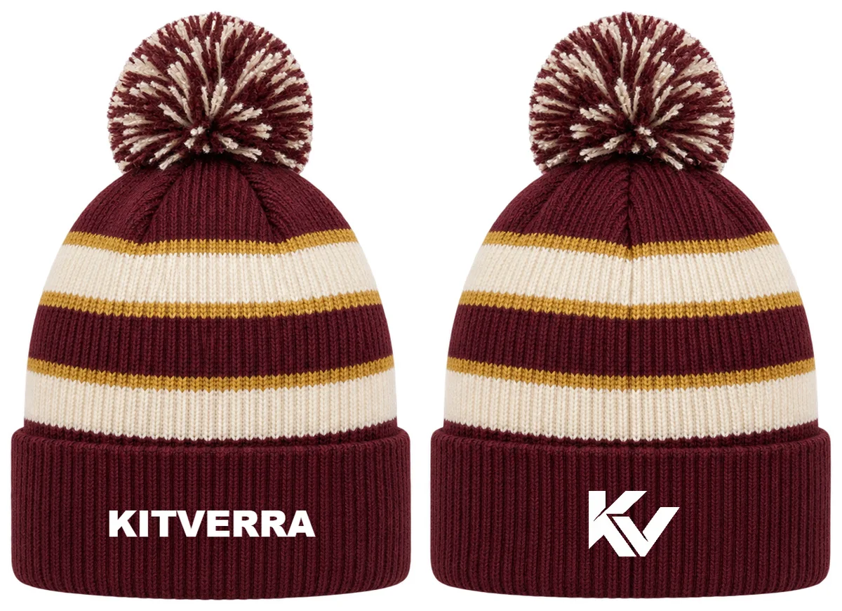 Club Hoops — Rugby beanies, front and back design preview