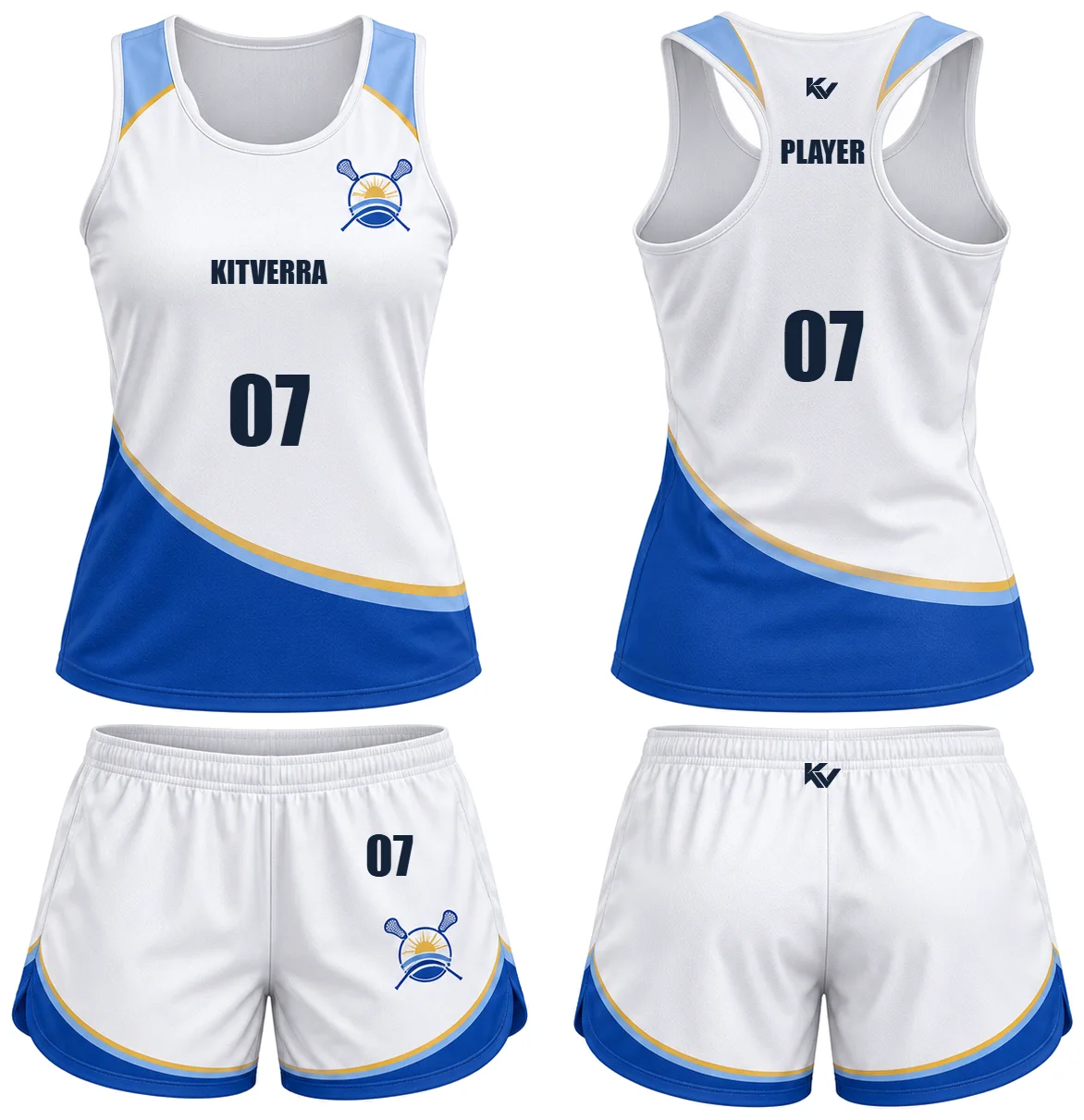 Blue Horizon — Women's sleeveless sets, front and back design preview