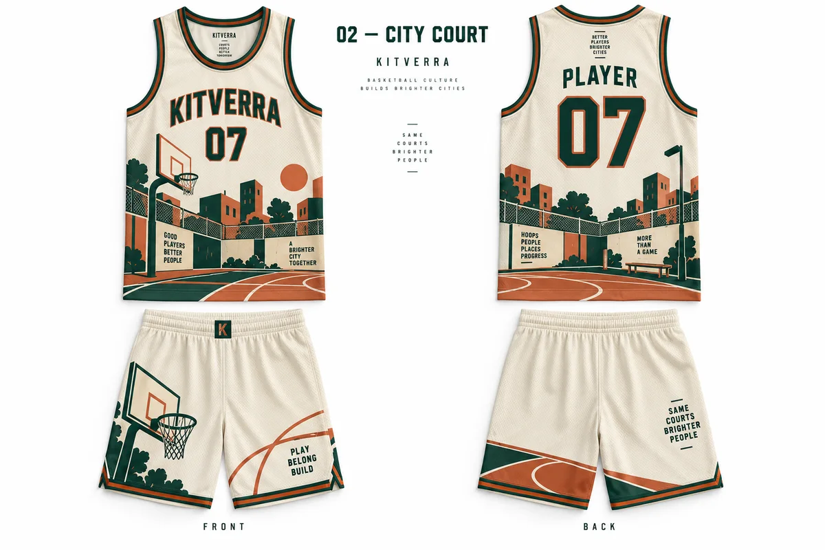 City Court — GAME KIT / SUBLIMATION, front and back design preview