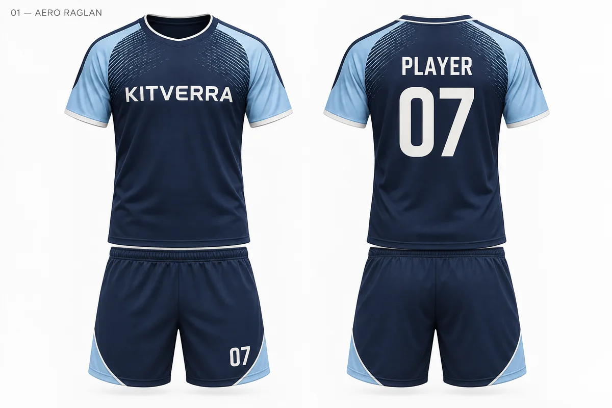 Aero Raglan — TRAINING SET, front and back design preview