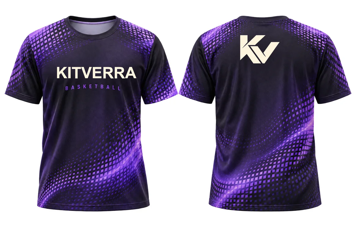 Violet Frequency — SHOOTING SHIRT / SUBLIMATION, front and back design preview