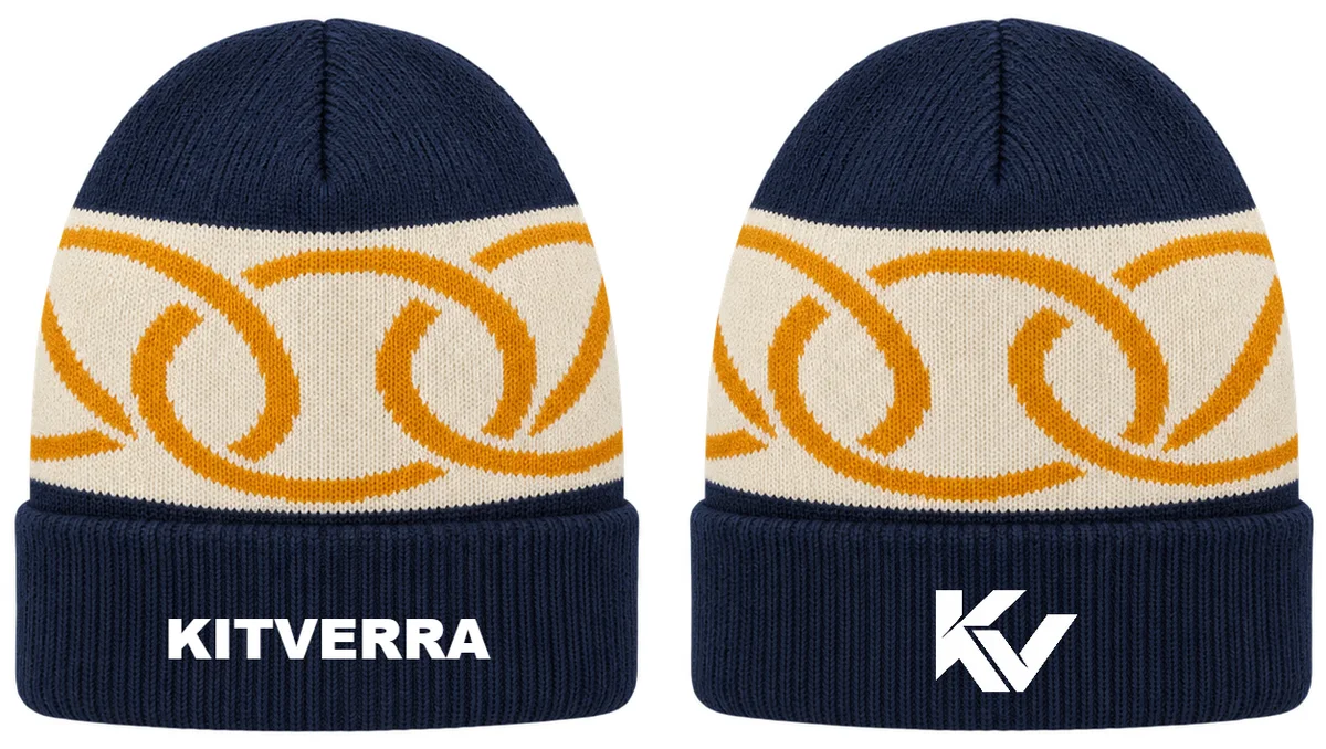 Arena Orbit — Handball beanies, front and back design preview