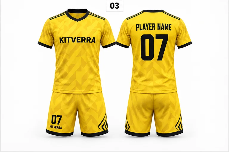Golden Texture — Match kits / Jersey & shorts, front and back design preview