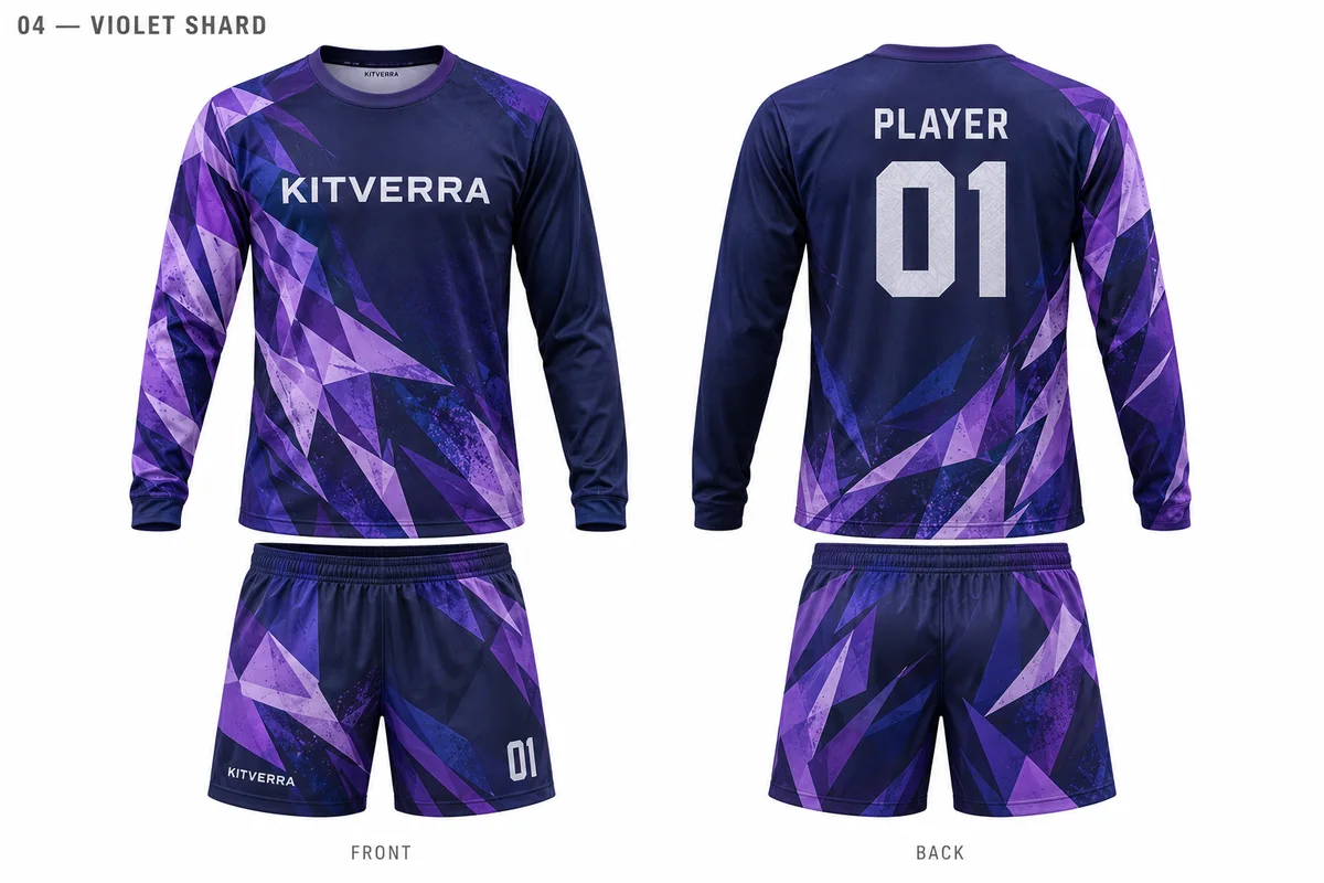 Violet Shard — Goalkeeper / Sublimation set, front and back design preview