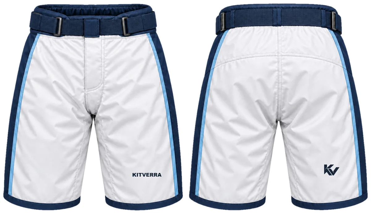 White Iceguard — Ice Hockey / Pant shells, front and back design preview