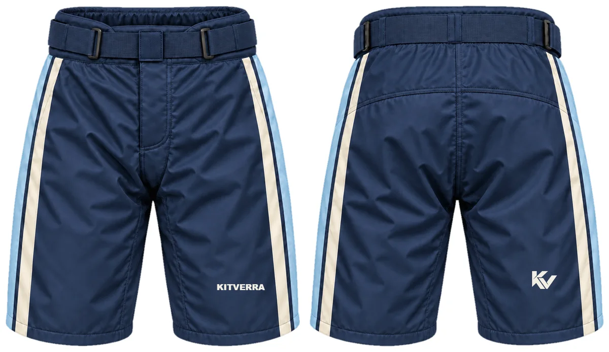 Navy Rail — Ice Hockey / Pant shells, front and back design preview