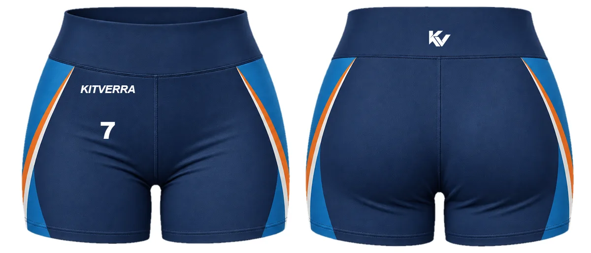 Sprint Track — Fitted court shorts / High rise / fitted court shorts, front and back design preview