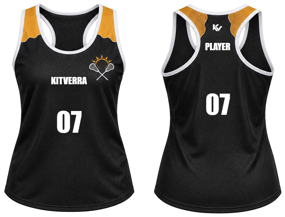 Amber Dual — Women's reversible pinnies, front and back design preview