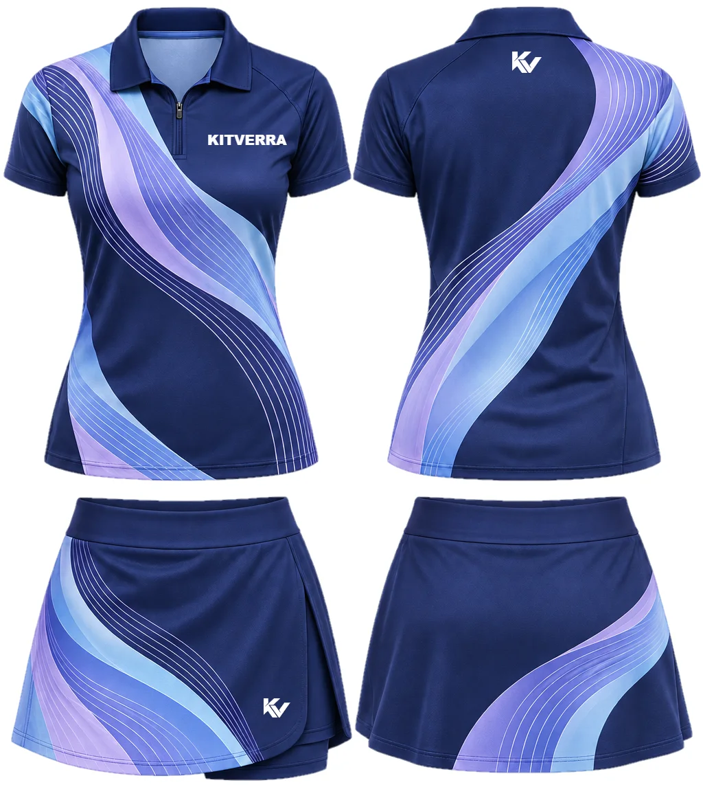 Tide Ribbon — Polo & skort, front and back design preview