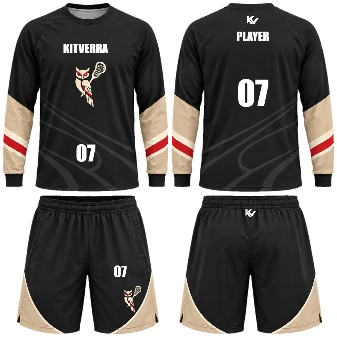Dusk Range — Long-sleeve shooting sets, front and back design preview