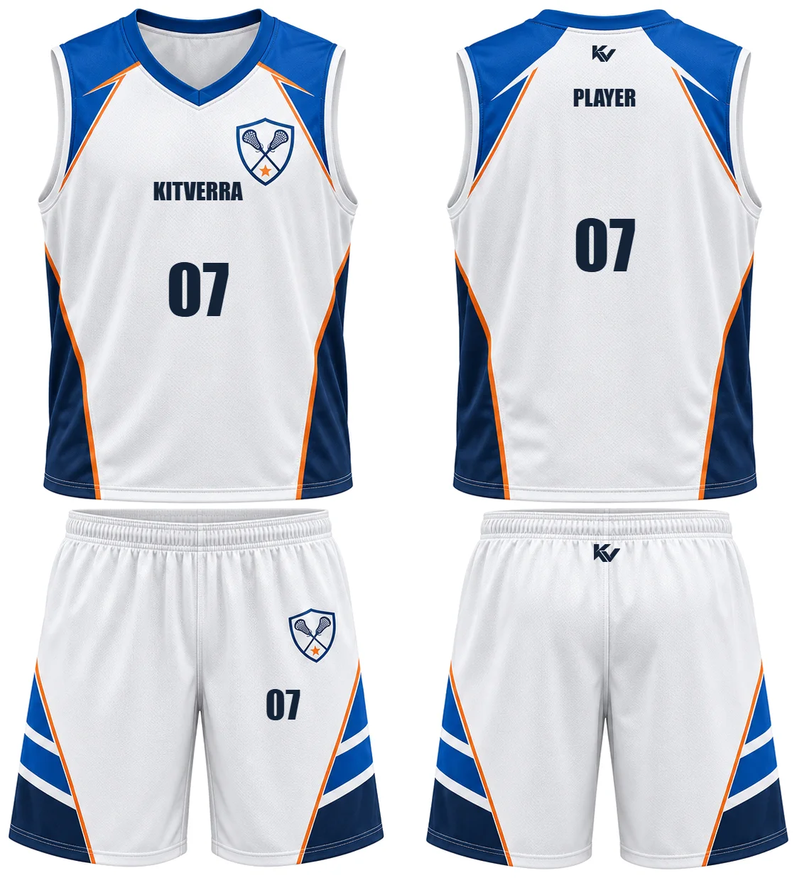 Ice Barrage — Men's sleeveless field sets, front and back design preview