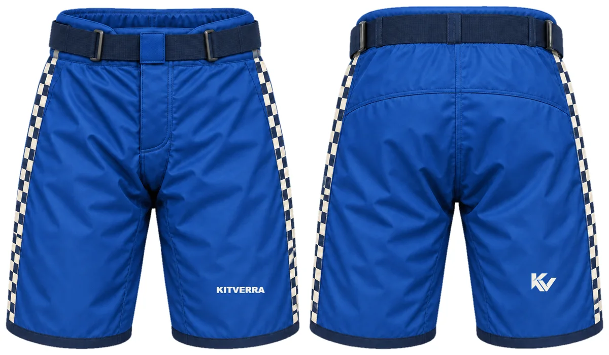 Royal Checkline — Ice Hockey / Pant shells, front and back design preview