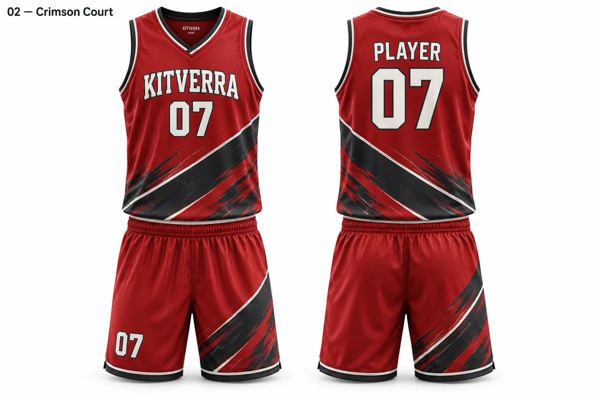 Crimson Court — GAME KIT / SUBLIMATION, front and back design preview