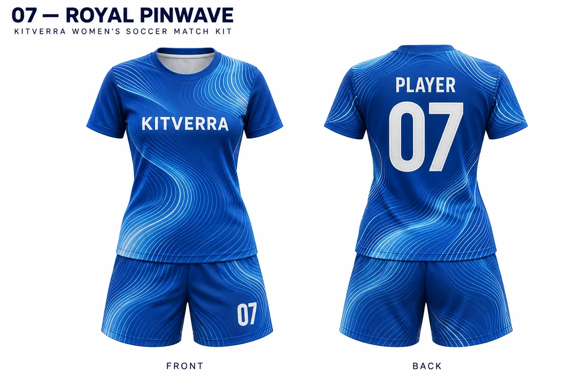 Royal Pinwave — Women / Sublimation set, front and back design preview