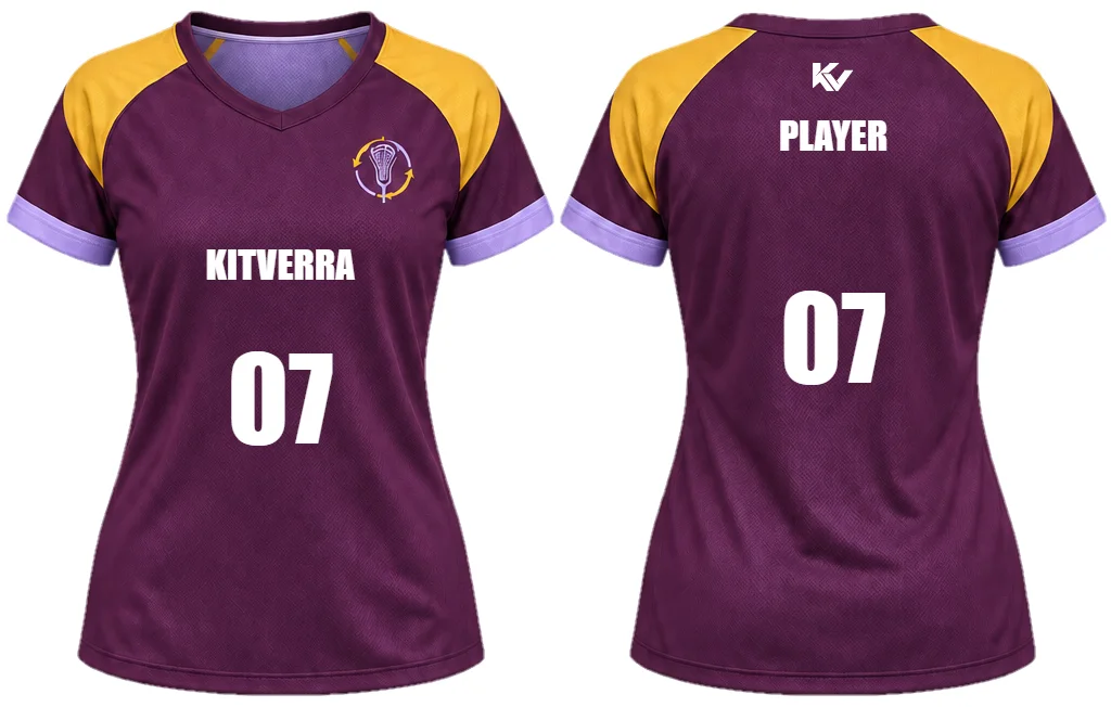 Plum Pivot — Women's short-sleeve reversible tops, front and back design preview