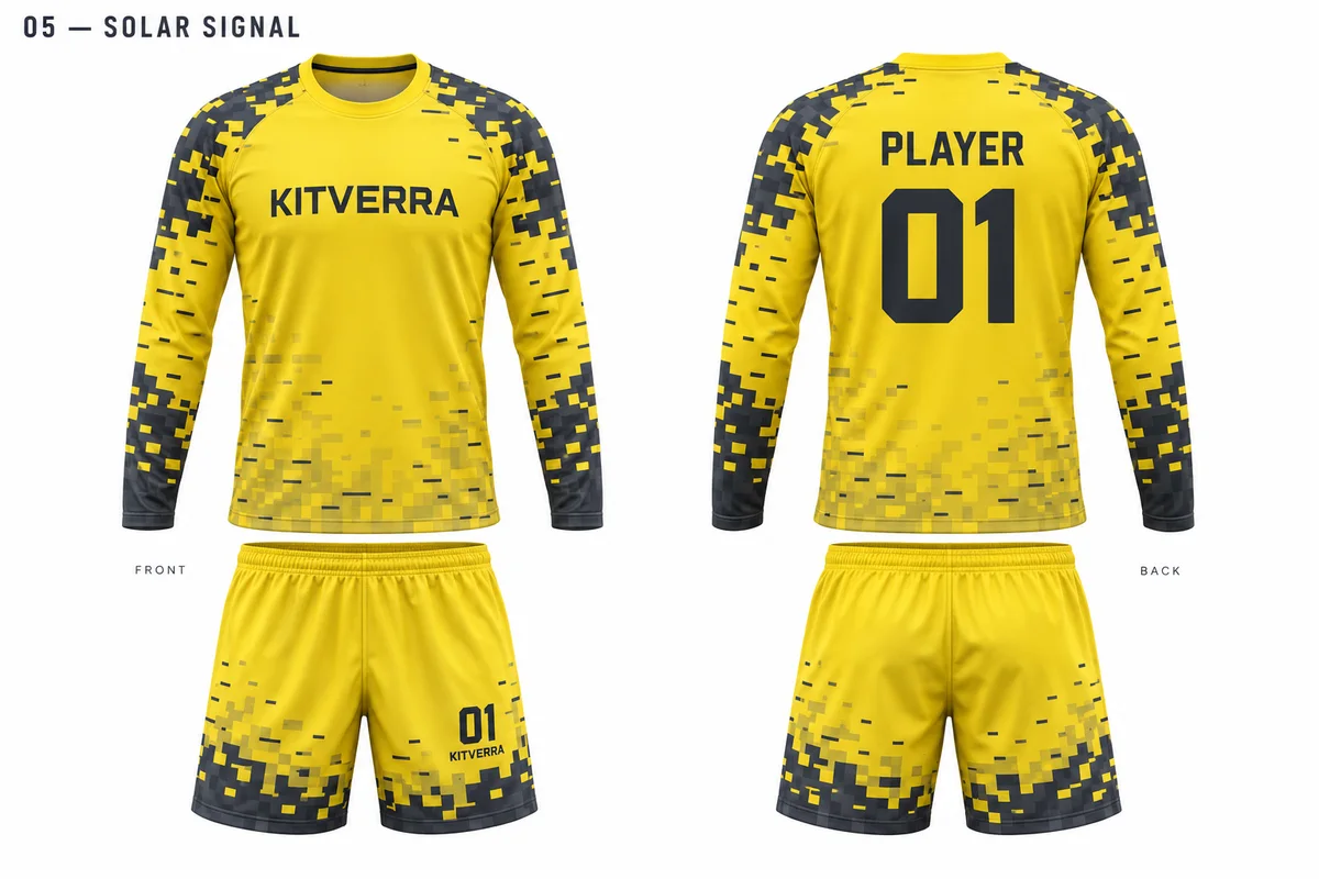 Solar Signal — Goalkeeper / Sublimation set, front and back design preview