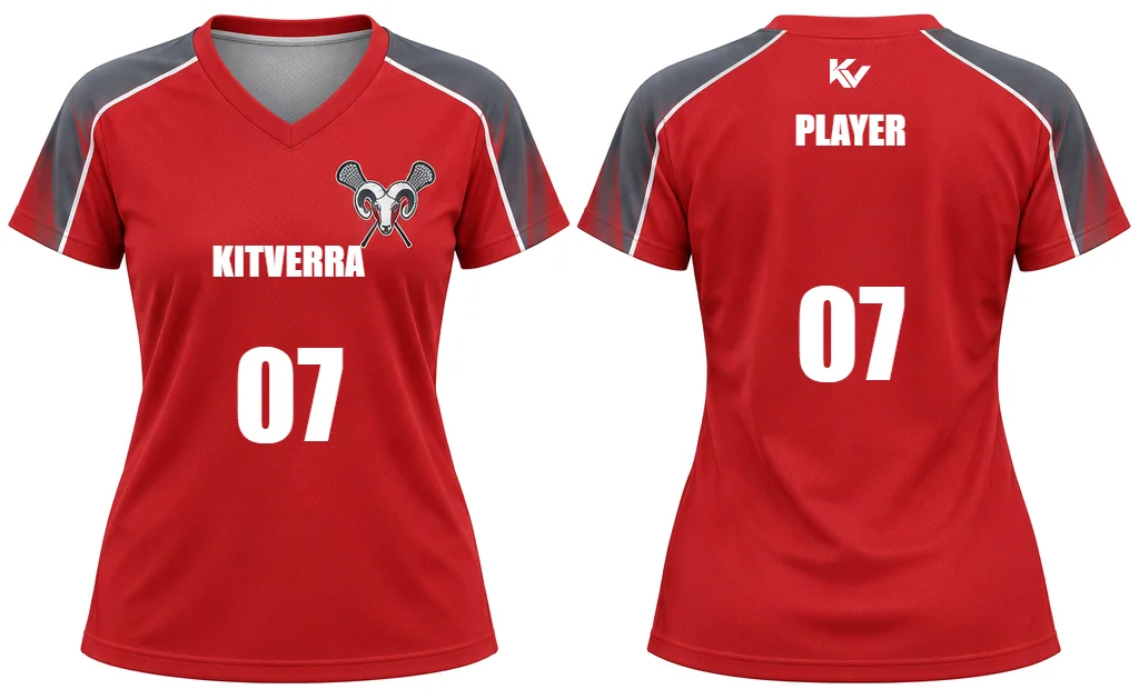 Scarlet Reset — Women's short-sleeve reversible tops, front and back design preview