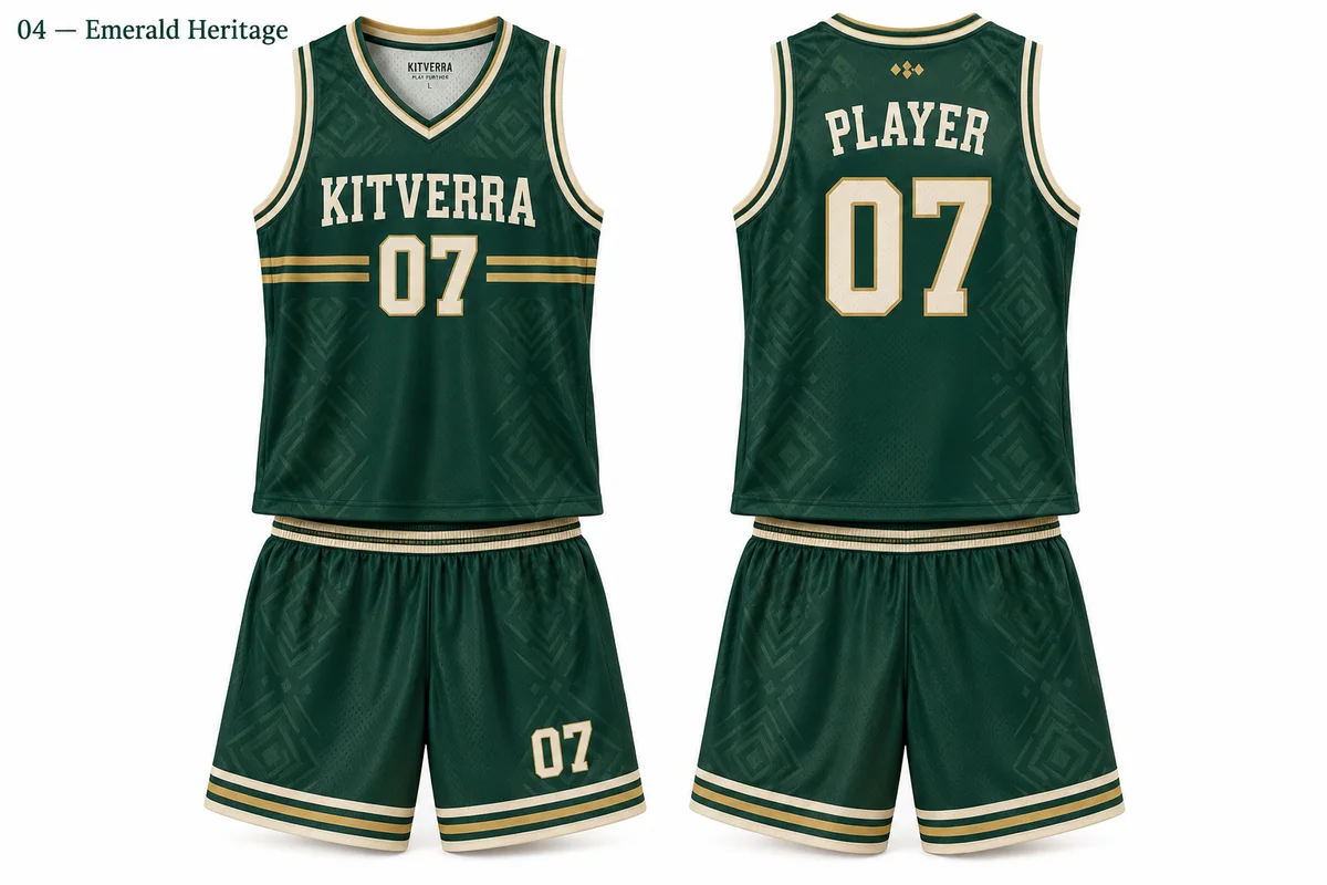 Emerald Heritage — GAME KIT / SUBLIMATION, front and back design preview