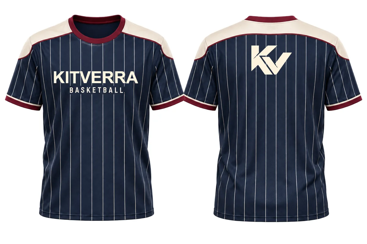 Arena Pinstripe — SHOOTING SHIRT / SUBLIMATION, front and back design preview