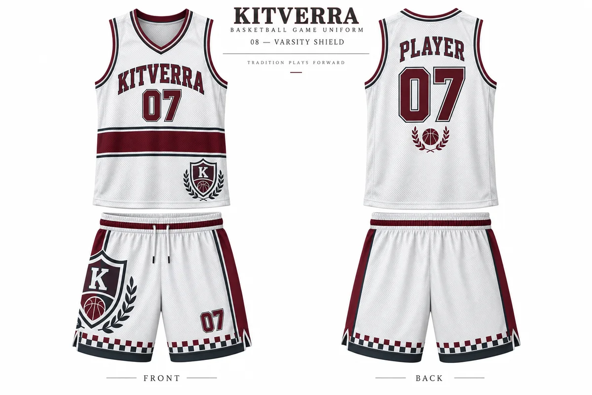Varsity Shield — GAME KIT / SUBLIMATION, front and back design preview
