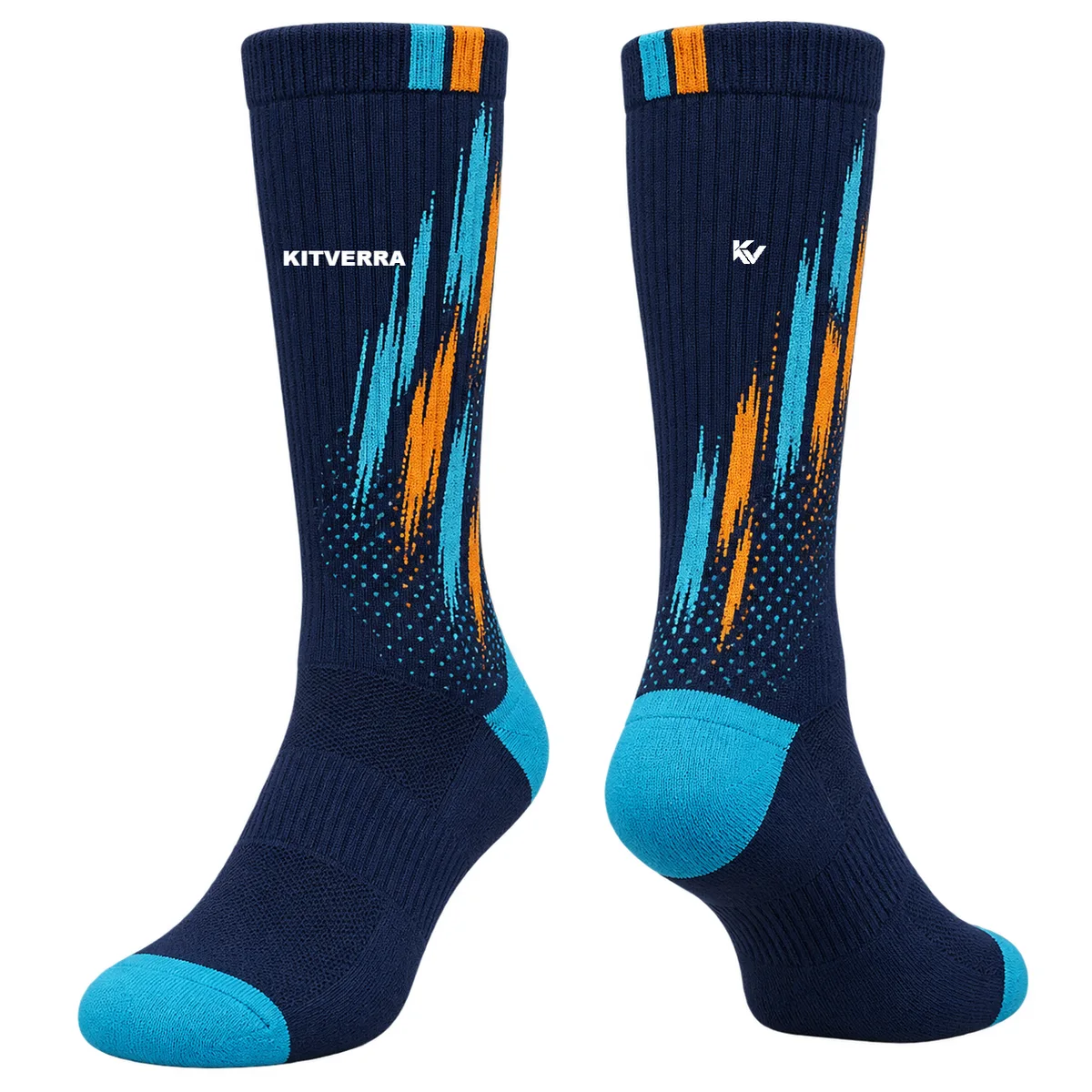 Limited Overs Pulse — Cricket socks, front and back design preview