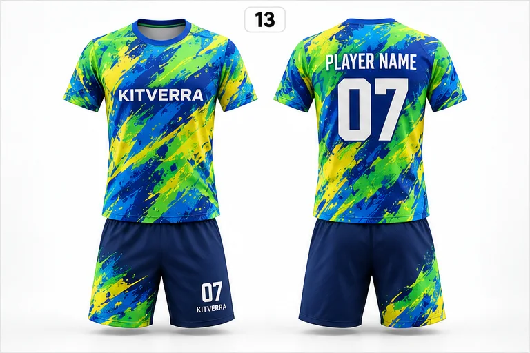 Electric Pop — Match kits / Jersey & shorts, front and back design preview