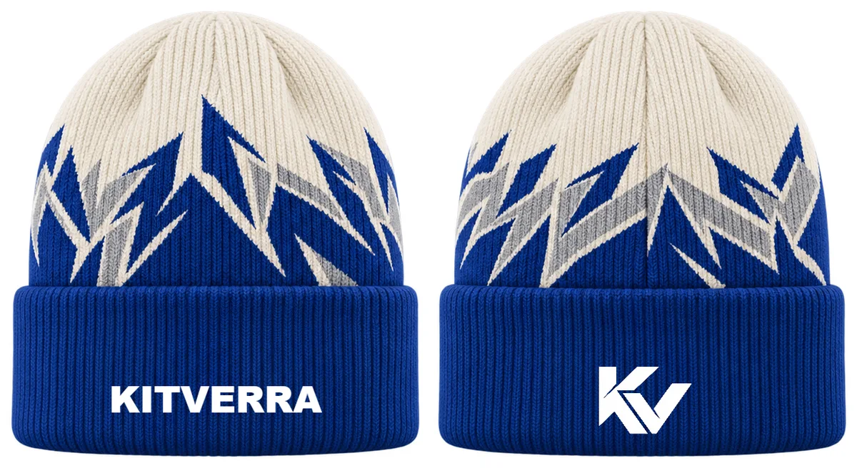 Ice Fracture — Ice Hockey beanies, front and back design preview