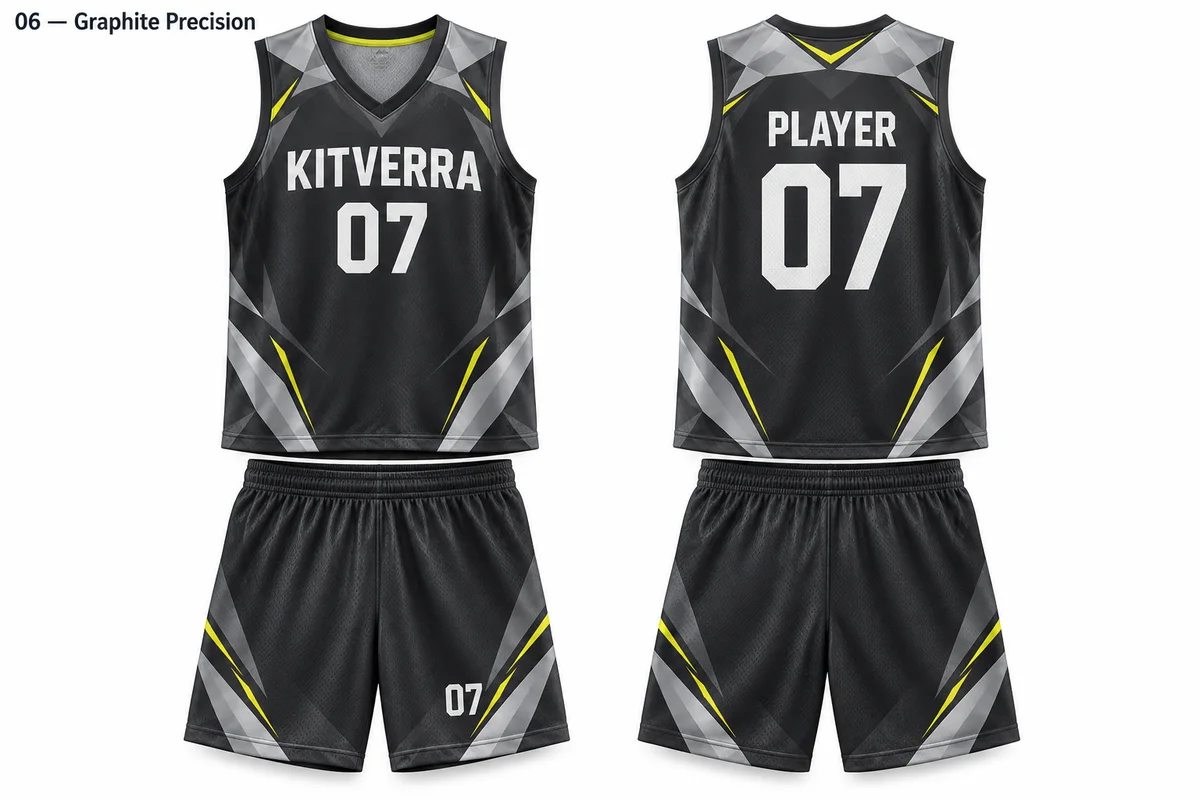 Graphite Precision — GAME KIT / SUBLIMATION, front and back design preview