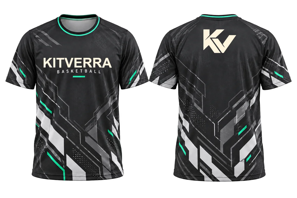 Graphite Pulse — SHOOTING SHIRT / SUBLIMATION, front and back design preview