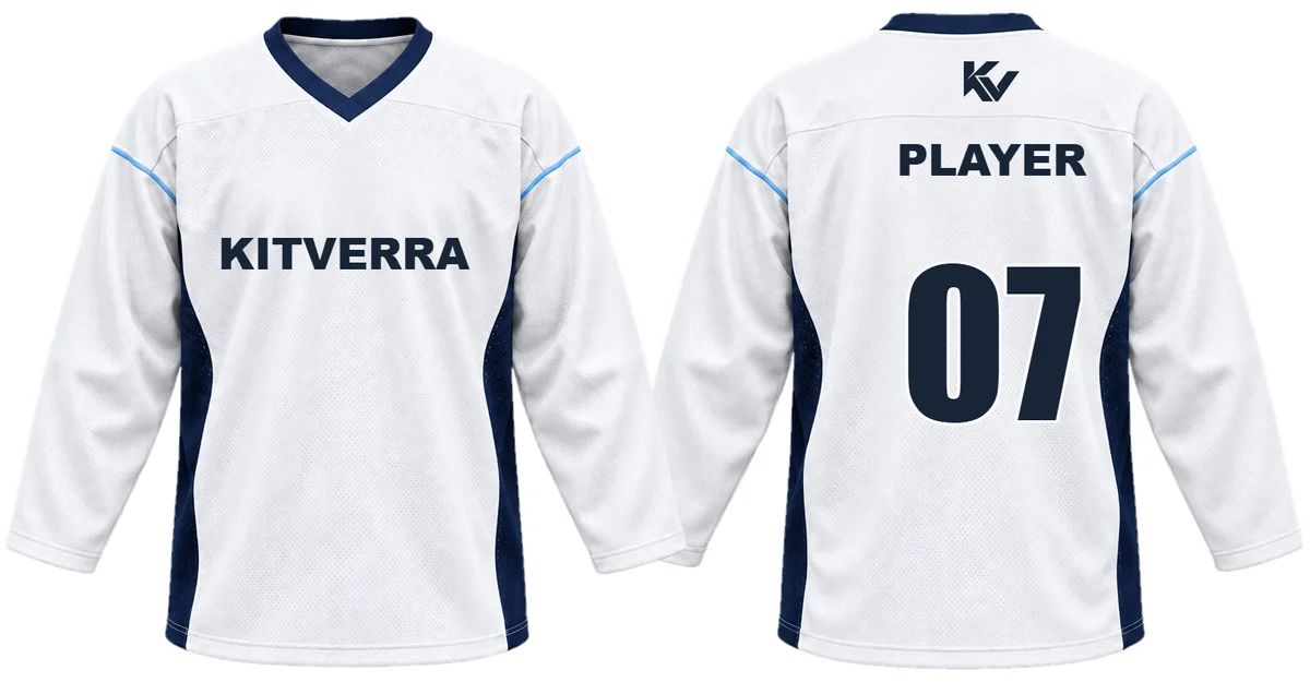 White Session — Ice Hockey / Practice jerseys, front and back design preview